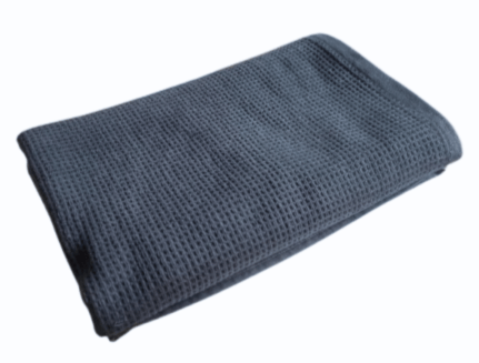 Charcoal Grid Bath Towel