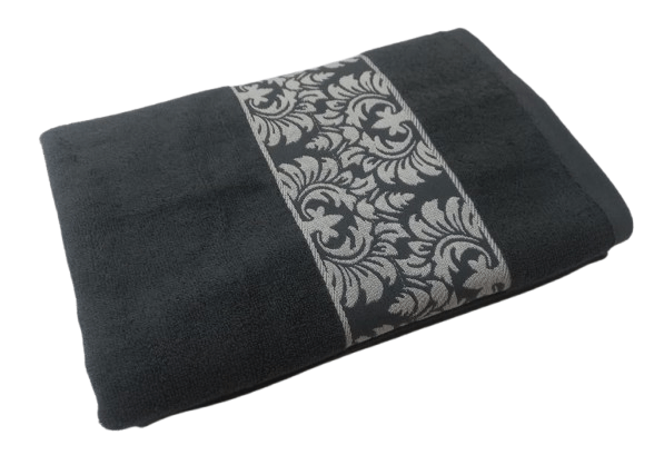 Graphite Luxe Jacquard Bath Towel