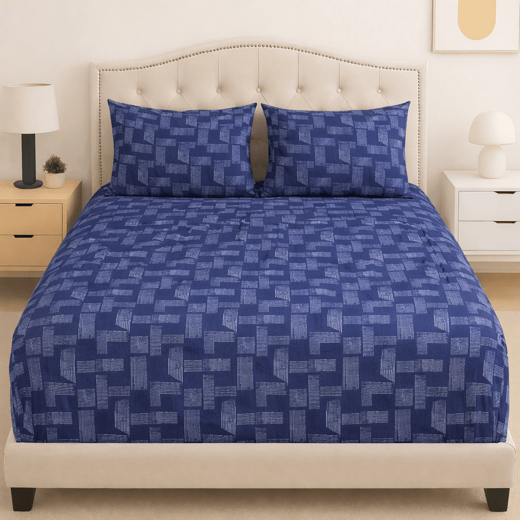 Midnight Weave Cotton Bed Sheet
