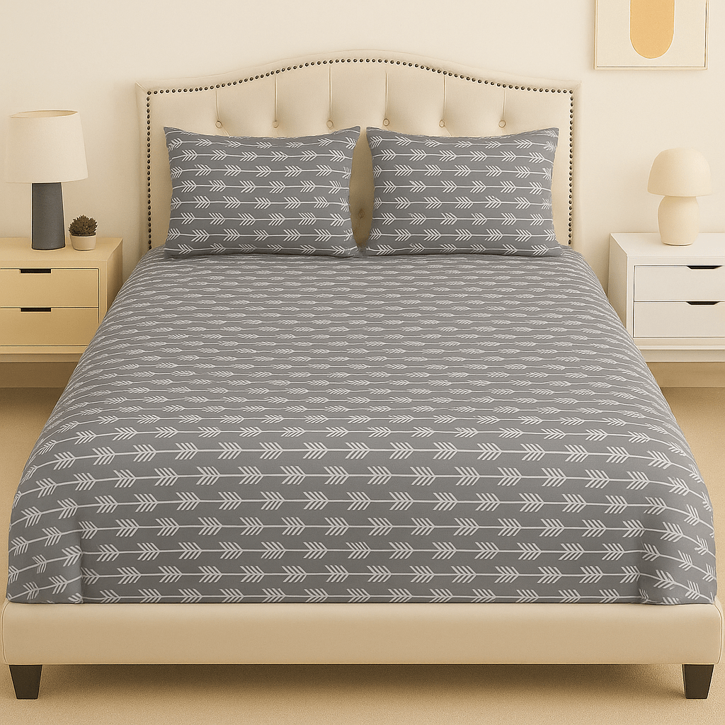 Urban Arrows Cotton Percale Bed Sheet