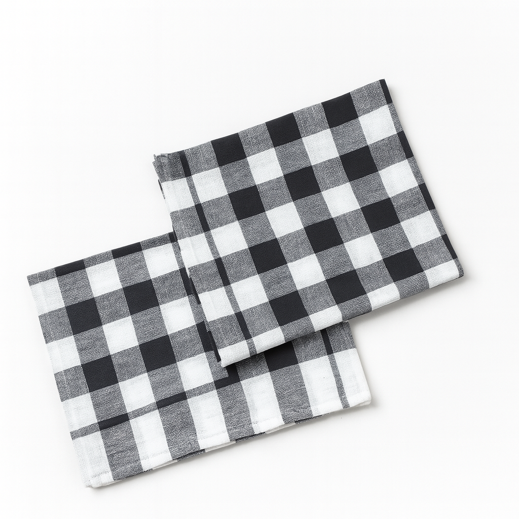 Midnight Grid Kitchen Towel