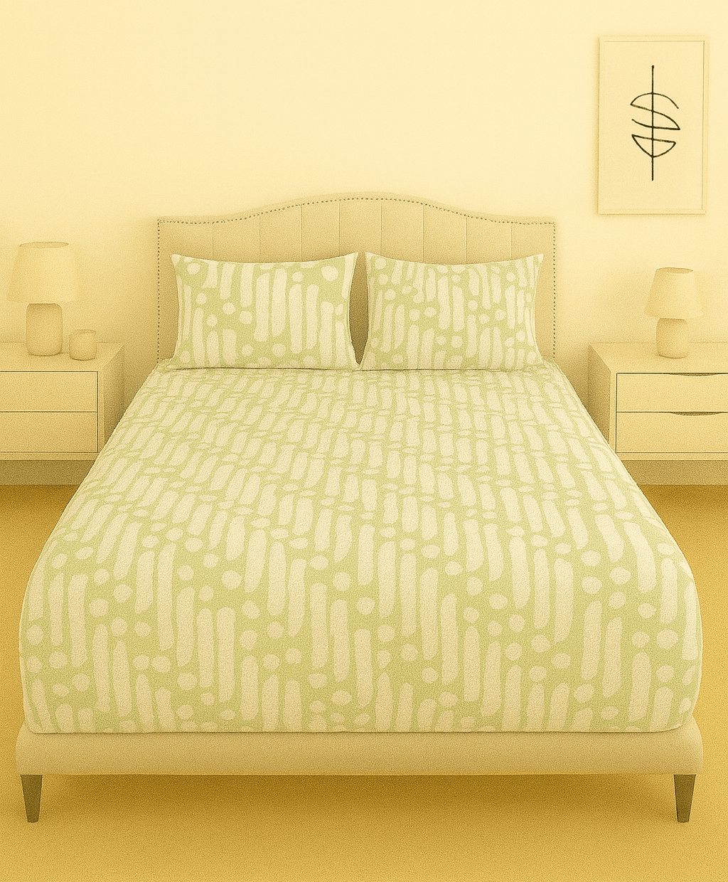 Bamboo Rhythm Cotton Percale Bed Sheet