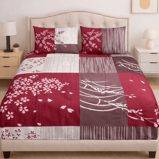 Berry Weave Cotton Bed Sheet