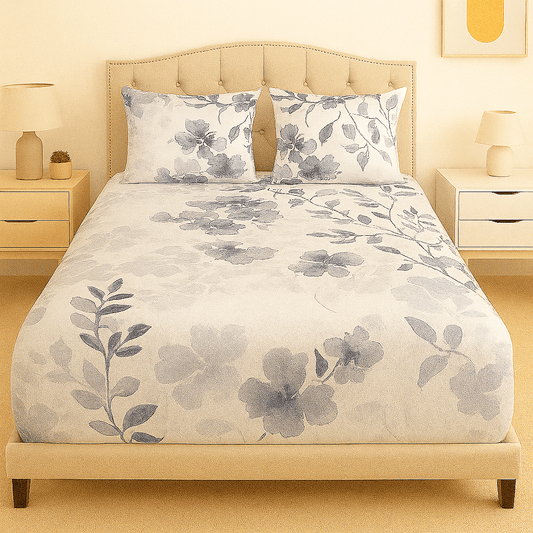Blue Haze Cotton Percale Bed Sheet