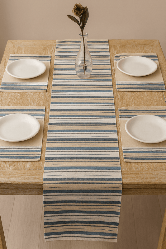 Breeze Buff Table Runner Handcrafted