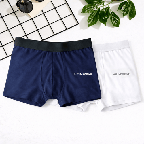 Core Navy & White Boxer Shorts Pack of - 2