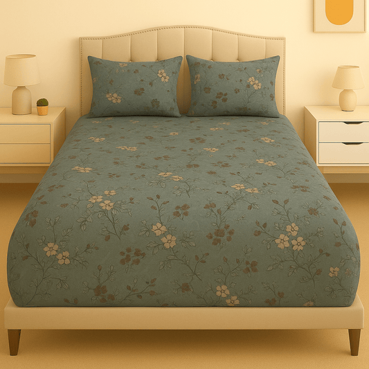 Dune Whisper Cotton Satin Bed Sheet