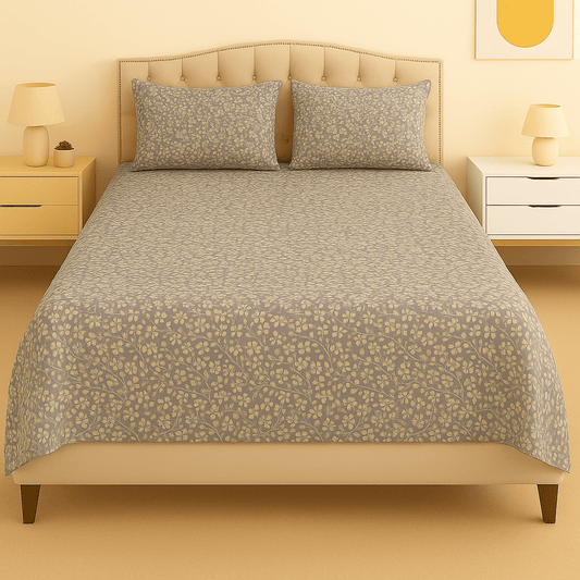 Golden Mist Cotton Bed Sheet