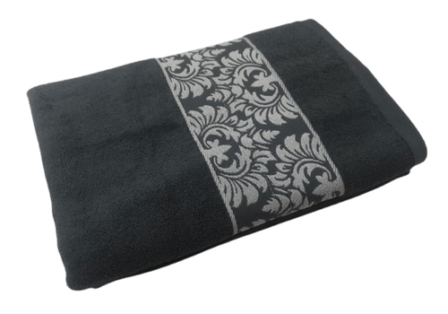 Graphite Luxe Jacquard Bath Towel