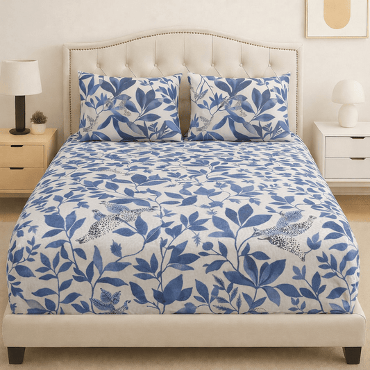Indigo Grove Cotton Percale Bed Sheet