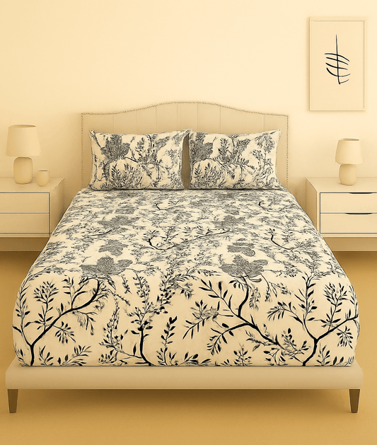 Midnight Dusk Cotton Percale Bed Sheet