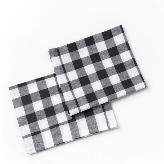 Midnight Grid Kitchen Towel
