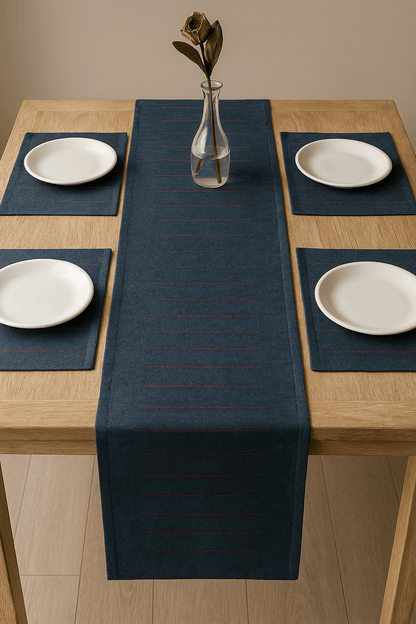 Midnight Ink Table Runner Handcrafted