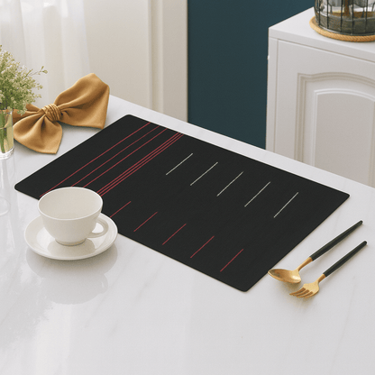 Midnight Noir Table Mat Handcrafted