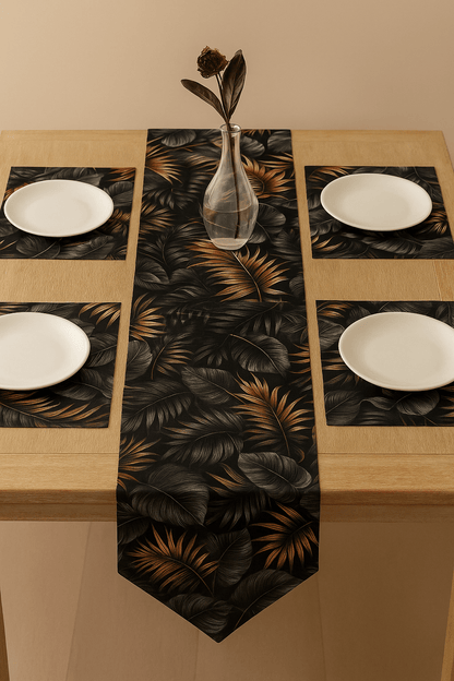 Noir Bloom Table Runner