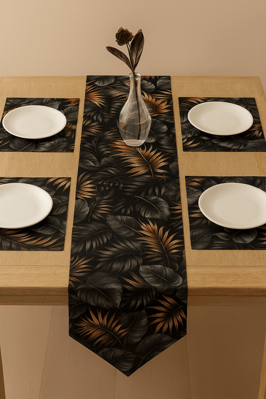 Noir Bloom Table Runner