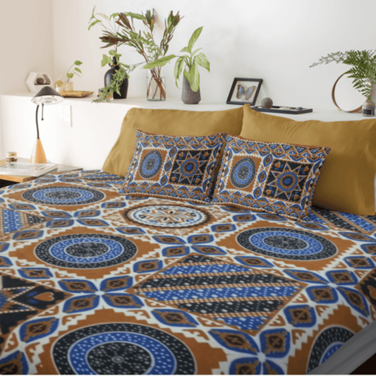 Rang-e-Aftab Bed Sheet Handcrafted