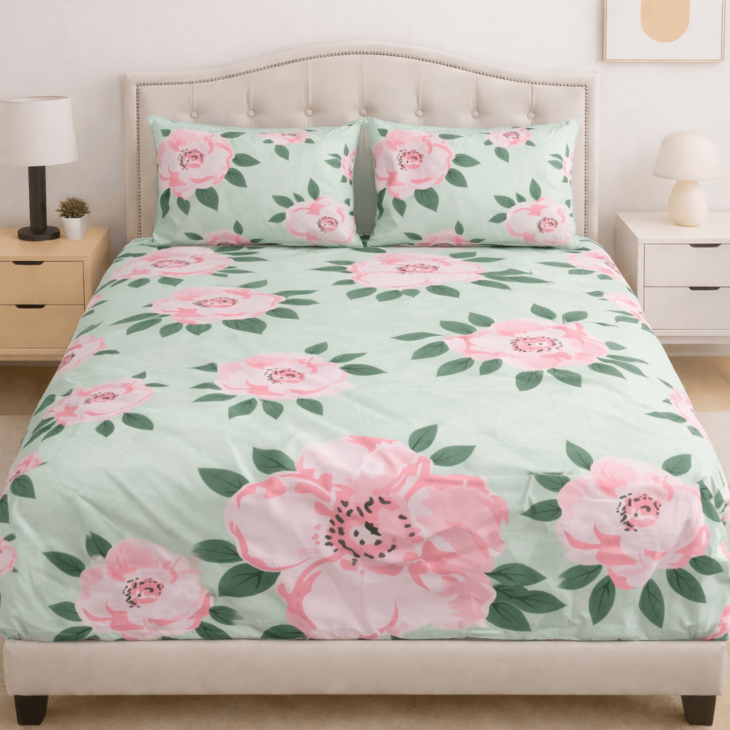 Rose Dew Cotton Bed Sheet