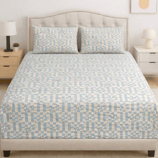 Skyline Weave Cotton Satin Bed Sheet